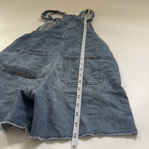 Gap Kids Jean Overalls Blue Distressed Denim Pockets 100% Cotton Kids Girls XXL - Picture 7 of 9